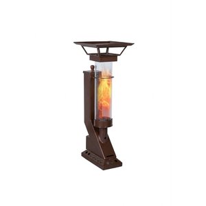 Compact İf-18 Camlı Alev Lambası Dış Mekan Pelet Soba - Kahve