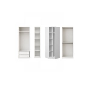 Gama Gardırop 6 Kapaklı Köşe Modül+ Çekmeceli+ Askılı+ Tekli Metal Kulplu 208 Cm Gardırop Elbise Dol
