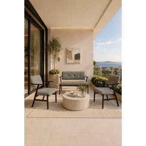 Opera Bahçe & Balkon Oturma Grubu Kaz Ayağı 2 Tekli Koltuk, 1 İkili Koltuk 2+1+1 Çay Seti