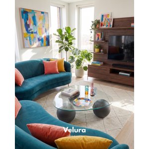Küre Orta Sehpa - Antrasit - Üçgen Şeffaf Antrasit