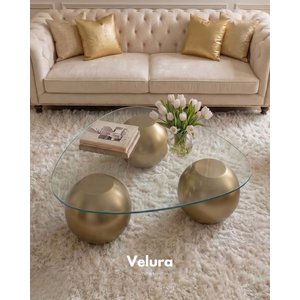 Küre Orta Sehpa - Gold - Üçgen Şeffaf