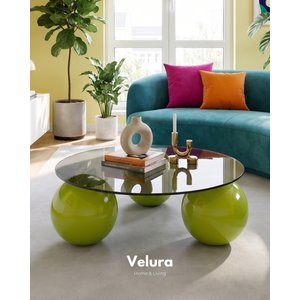 Küre Orta Sehpa - Fıstık Yeşili - Yuvarlak Füme