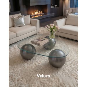Küre Orta Sehpa - Silver - Üçgen Şeffaf