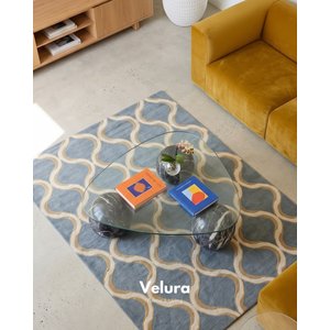 Küre Orta Sehpa - Venato Mermer - Üçgen Şeffaf