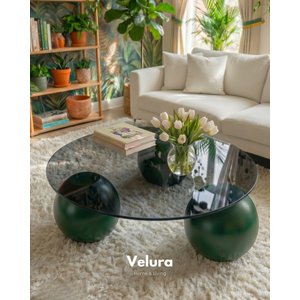 Küre Orta Sehpa - Yeşil - Yuvarlak Füme