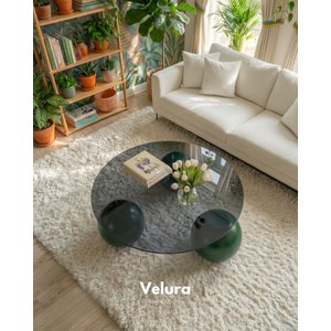 Küre Orta Sehpa - Yeşil - Yuvarlak Füme