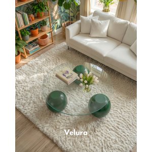 Küre Orta Sehpa - Yeşil - Yuvarlak Şeffaf