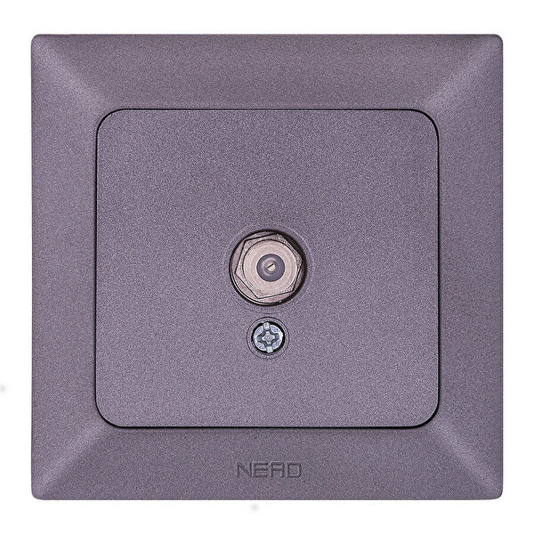 Nead Aras Füme Uydu Sat Pri̇z Eko / 93-21-27 (çerçeveli̇)