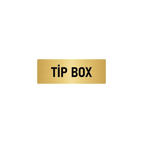 Özarslan Dizayn Metal Yönlendirme Levhası Departman Kapı İsimliği Tip Box 10x20 Cm Altın Renk