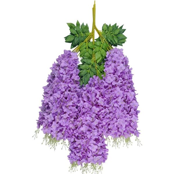Lilac Home Yapay Çiçek Sarkan 3 Dallı Mor Akasya 6 Adet Bağ