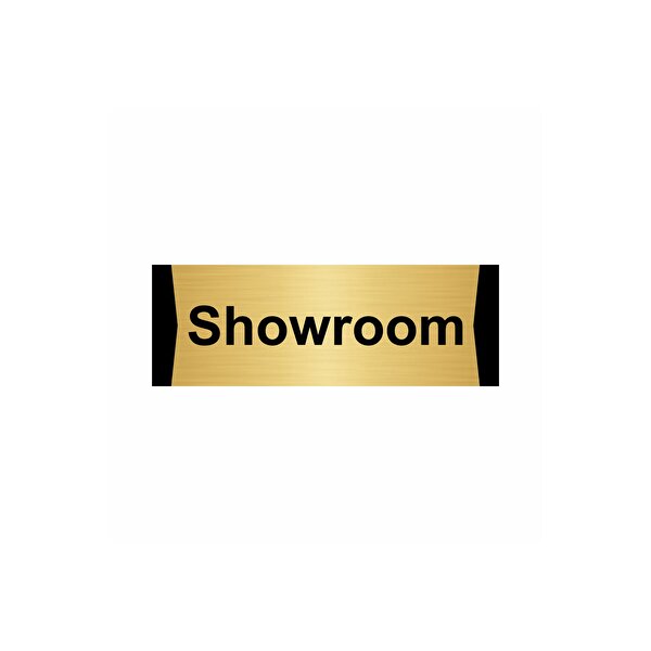 Özarslan Dizayn Showroom 5x20cm Altın Renk Metal Yönlendirme Levhası