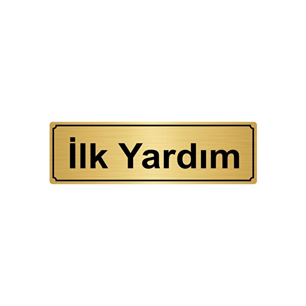 Özarslan Dizayn İlk Yardim Yönlendi̇rme Levhasi 7cmx20cm Altin Renk Metal