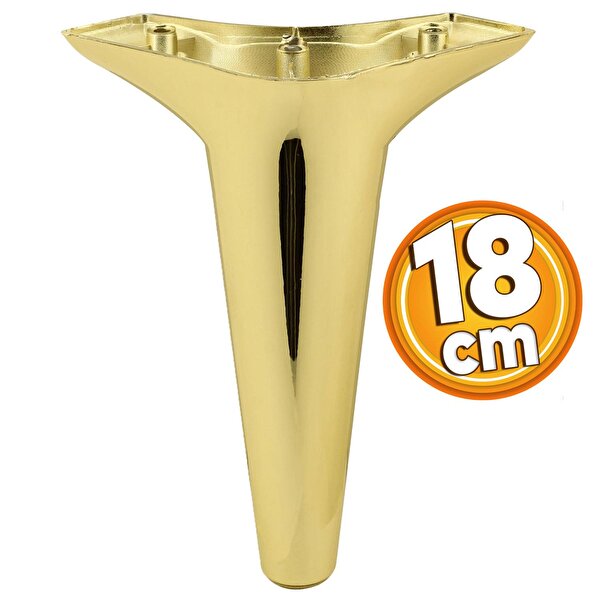 Badem10 Aspen Mobilya Kanepe Sehpa Tv Ünitesi Baza Koltuk Ayağı Gold Altın Renk 18 Cm Ayak