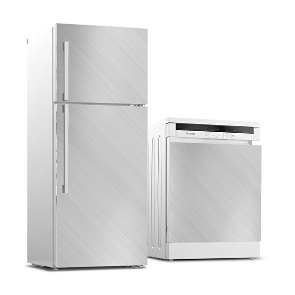 Stickerart Buzdolabı Ve Bulaşık Makinası Beyaz Eşya Sticker Kaplama Metal Plaka Desen