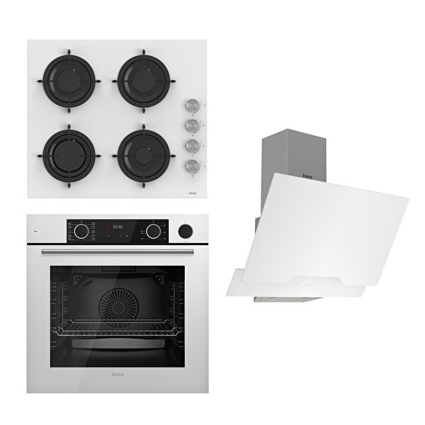 Ferre Steamart&fryart Serisi Buharlı Pişirme Beyaz Set (cs206 + Xe64cb +d064 )