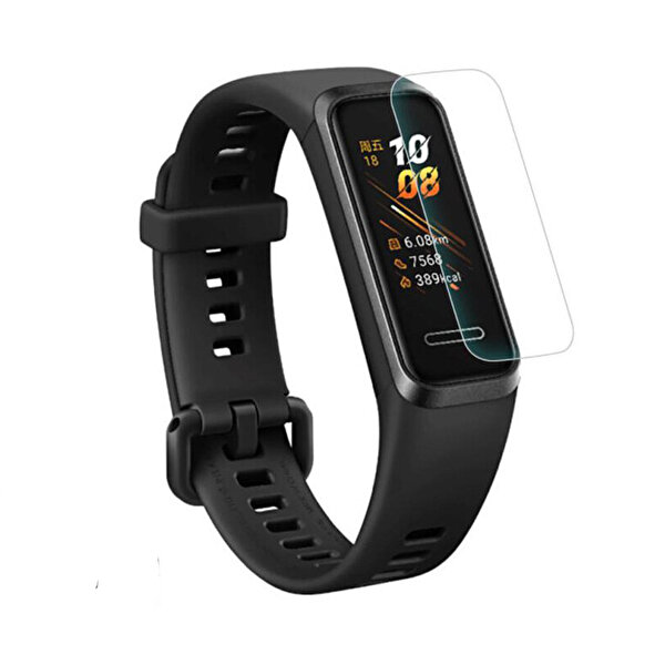 Winex Huawei Band 3 Pro le Uyumlu On Darbe Emici Ekran Koruyucu Nano Cam 4 Adet Ekran Koruyucu