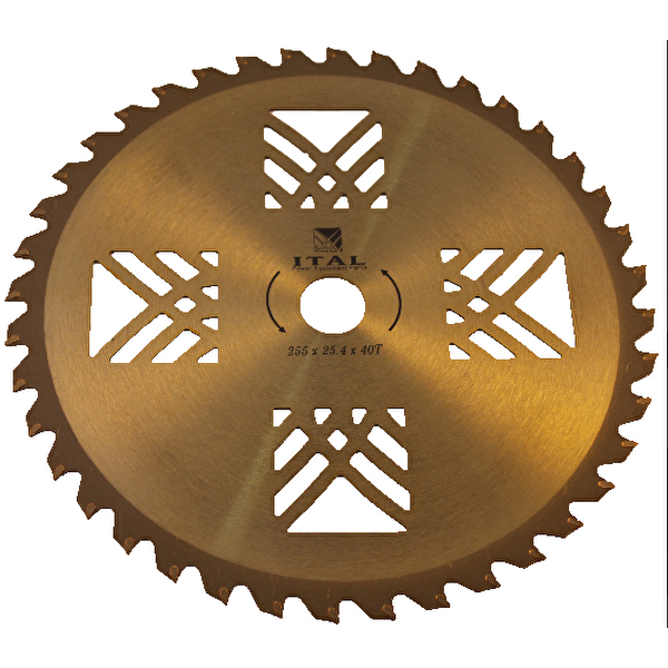 Ital Elmaslı Tırpan Daire Testere 40tx25.4x255mm Profesyonel Gold