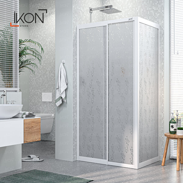 MikA様へ İkon Duş Sistemleri Plastik Mika Cam, Dikdörtgen, Sabit Panelli 1