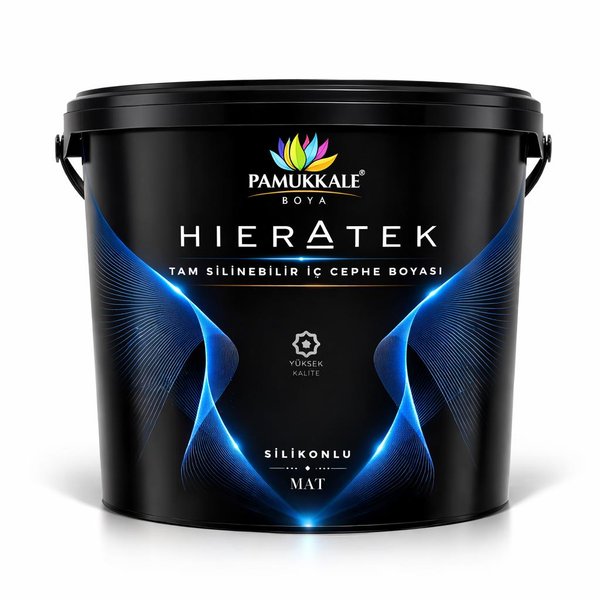 Hieratek İpek Mat Silikonlu Tam Silinebilir İç Cephe Boyası 7.5 Lt Antrasit Gri Ral 7016