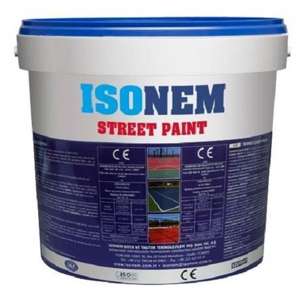 İsonem Street Paint Asfalt Ve Beton Zemin Boyası 18 Kg Brick Red-2