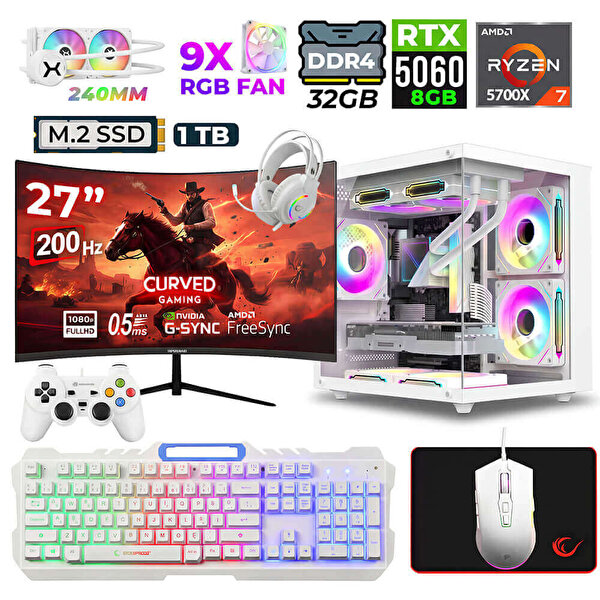 Xaser Xaser Sword Cube X55 Ryzen 7 5700x 32gb Ram 1tb M.2 Nvme Ssd