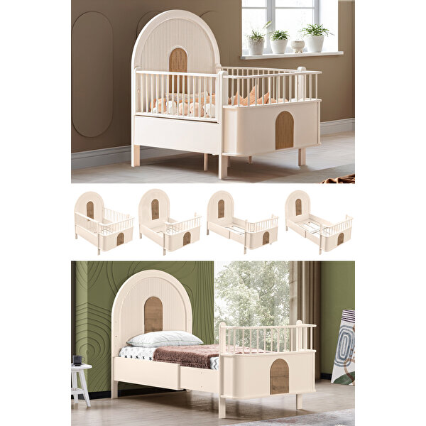Setay Mobilya Mdf Beşik, Venüs Büyüyen Beşik 90x130 - Venüs