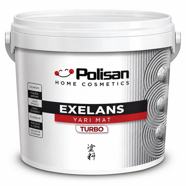 Exelans Turbo Yarı Mat Dış Cephe Boyası 15 Lt Beyaz