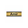 Amir 10x20cm Altın Renk Metal Yönlendirme Levhası