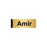 Amir 5x20cm Altın Renk Metal Yönlendirme Levhası