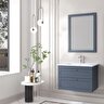 Denko Beyoğlu 75 Cm Mdf Mat Lacivert Banyo Dolabı Alt Modül Ve Lavabo