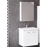 Denko Terra 65 Cm Mdf Beyaz Banyo Dolabı Alt Modül Ve Lavabo