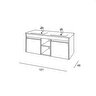 Denko Twin 120 Cm Mdf Ud Banyo Dolabı Alt Modül Ve Lavabo