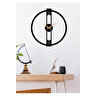 Middle Line Metal Siyah Duvar Saati - Ev / Ofis Saati - Hediye Saat - 70 X 70 Cm