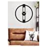 Middle Line Metal Siyah Duvar Saati - Ev / Ofis Saati - Hediye Saat - 70 X 70 Cm