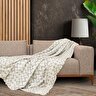 Softmicro İskandinav Desenli 180x300 Cm Koltuk Örtüsü Şalı, Kanepe Örtüsü, Tv Battaniyesi Gri