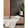 Softmicro İskandinav Desenli 130x180 Cm Koltuk Örtüsü Şalı,  Kanepe Örtüsü, Tv Battaniyesi Gri