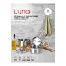 Luna Set 4 Parça Paslanmaz Çelik Tencere Seti