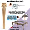 4 Adet Sütun Masa Dresuar Ayağı 77 Cm Plastik Ayak Gold Altın Mutfak Yemek Masası Mobilya Ayakları