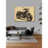 Kanvas Tablo Vintage Motosiklet Portresi