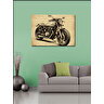Kanvas Tablo Vintage Motosiklet Portresi