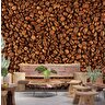 Kahve Çekirdekleri Temalı Cafe Duvar Kağıdı Baskı - Dkb274079
