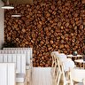 Kahve Çekirdekleri Temalı Cafe Duvar Kağıdı Baskı - Dkb274079