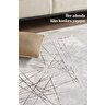 Modern Tasarımlı Pamuk Tabanlı Geometrik Desenli Saçaklı Bej Renkli Halı