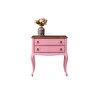 Ahşap P3540 Pembe Üstü Ceviz Eskitme Çift Çekmeceli Komodin Telefonluk