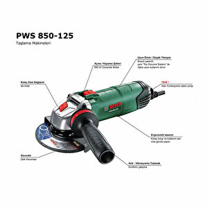 PWS 850 125 Avuç Taşlama