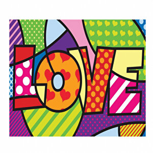 Kanvas Tablo Pop Art Renkli Aşk