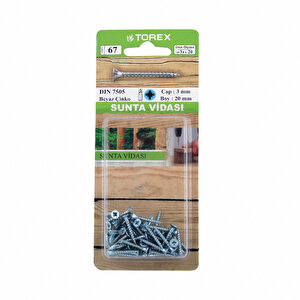 Sunta Vidası DIN 7505 3 mm 3x20 mm