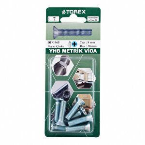 DIN 965 YHB Küt Uçlu Metrik Vida 8x30 mm