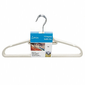 Beşli Kadife Elbise Askısı Bej