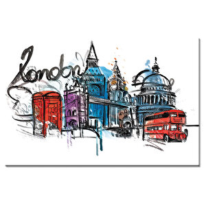 Londra Dev Boyut Kanvas Tablo  Sege-2280